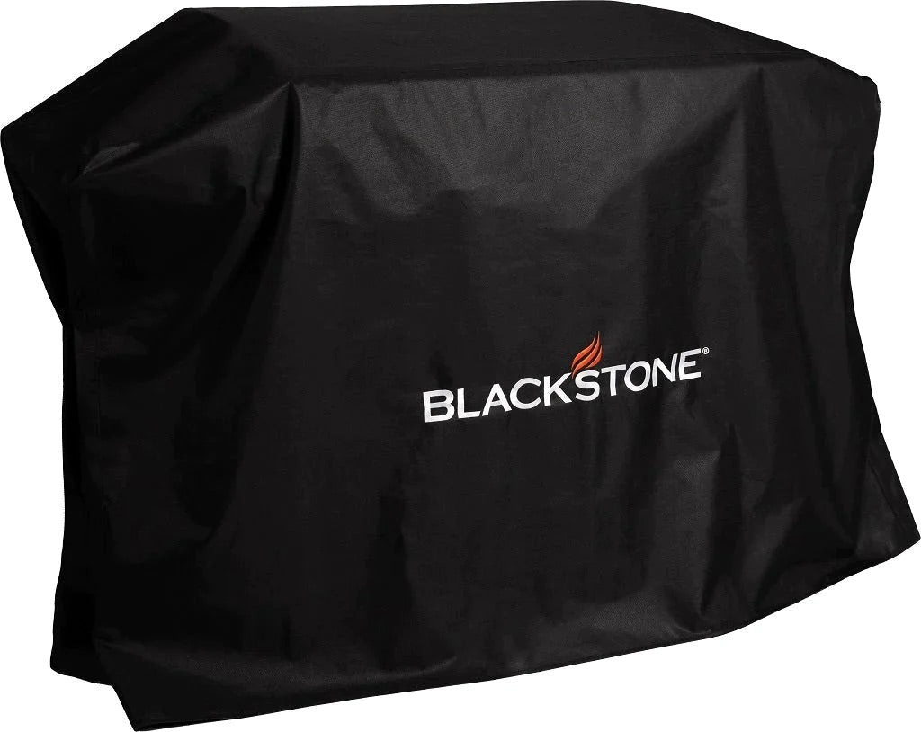 Musta Blackstone-suojahuppu ParilaGrilleille, suojaa pölyltä ja sääolosuhteilta, kestävä ja säänkestävä materiaali